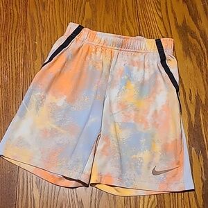 Nike Children's Athletic Shorts in Pastel Orange, Light Blue, Yellow